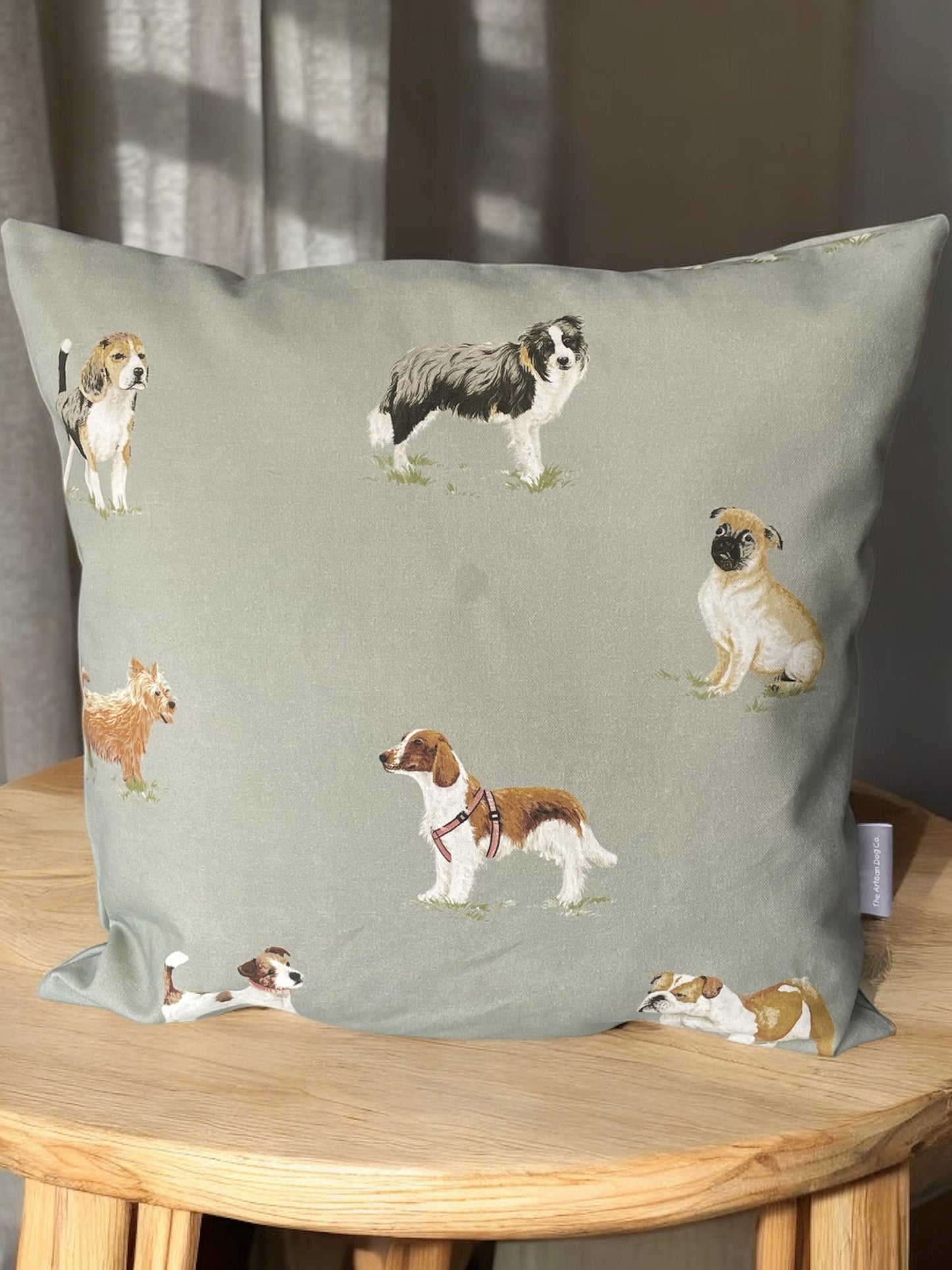 Multi-Breed Dog Print Cushion