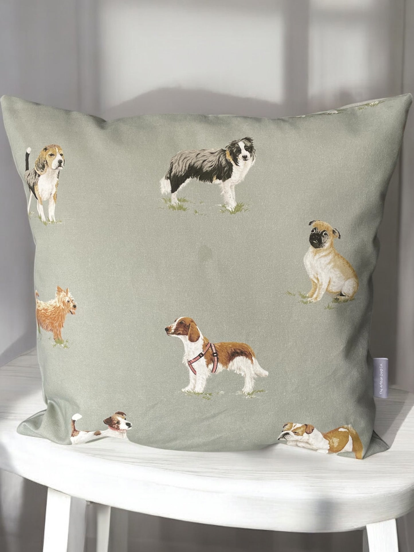 Multi-Breed Dog Print Cushion