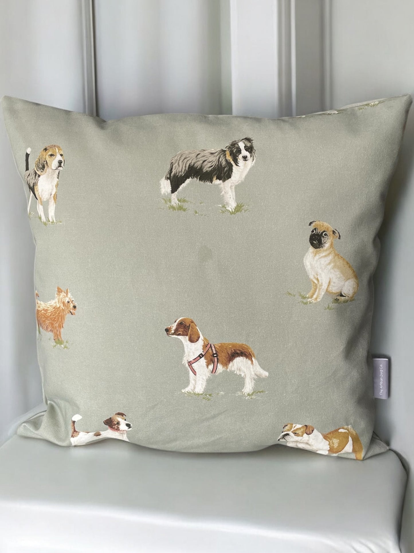 Multi-Breed Dog Print Cushion