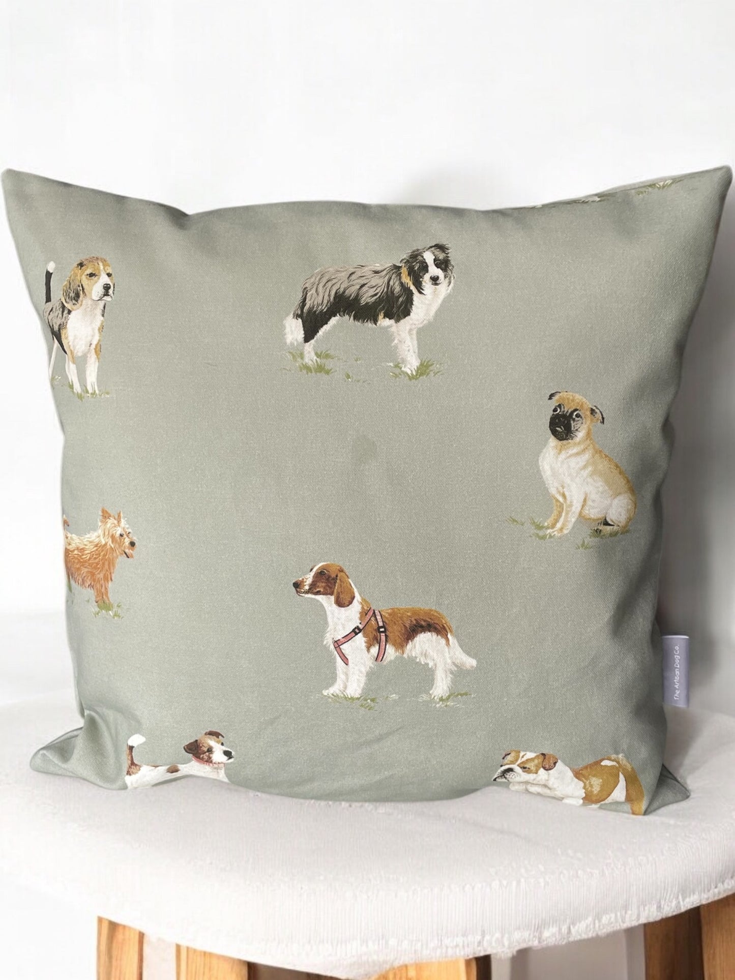 Multi-Breed Dog Print Cushion